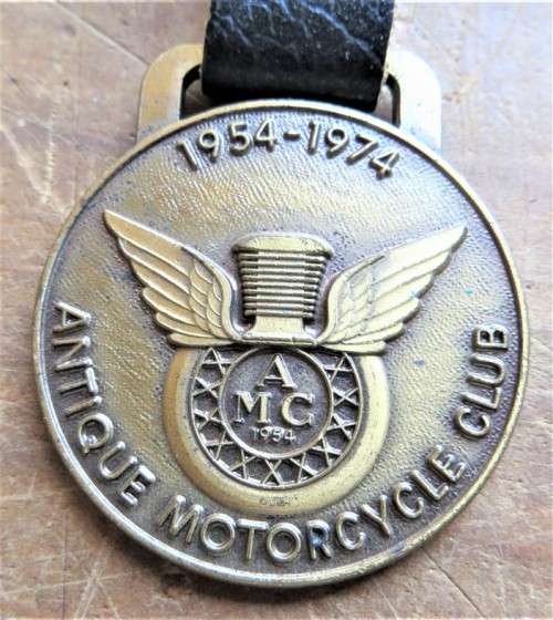 Antique Motorcycle Club Medal 1974 20th Anniversary