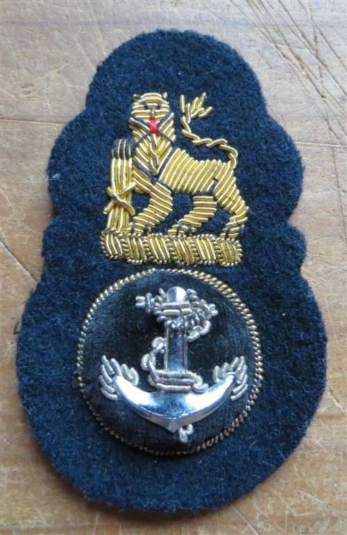 SA Navy Officers Embroidered Cap Badge
