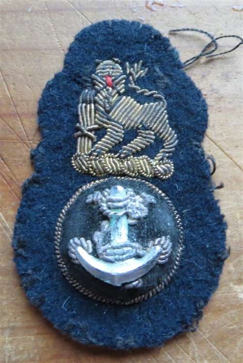 SA Navy Petty Officers Cap Badge Bullion