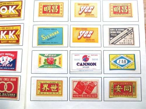 Macau Vintage Matchbox labels Collection - Let Frame as Pop Art/collectables circa.1950`s