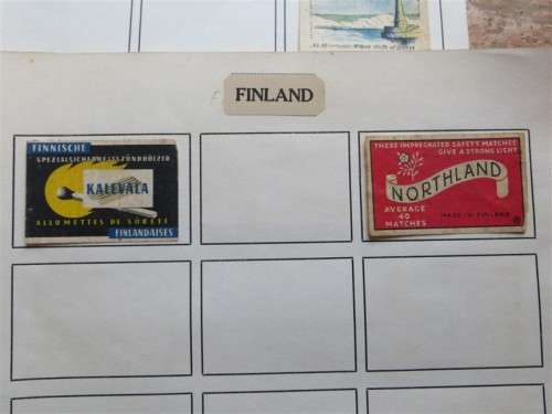 Vintage Matchbox labels Collection - USA/Austria/Norway/Finland circa.1950`s