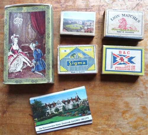 6 x Vintage Matchboxes - Rhodesia / Union Castle +