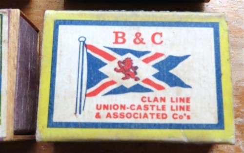 6 x Vintage Matchboxes - Rhodesia / Union Castle +
