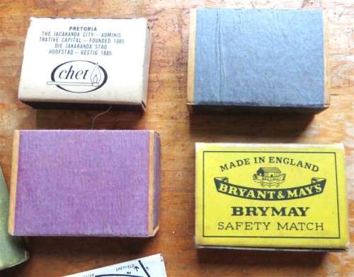 6 x Vintage Matchboxes - Rhodesia / Union Castle +