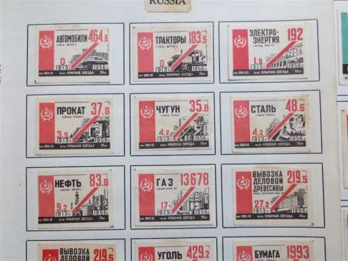 Russia Vintage Matchbox labels Collection - Let Frame as Pop Art/collectables circa.1950`s