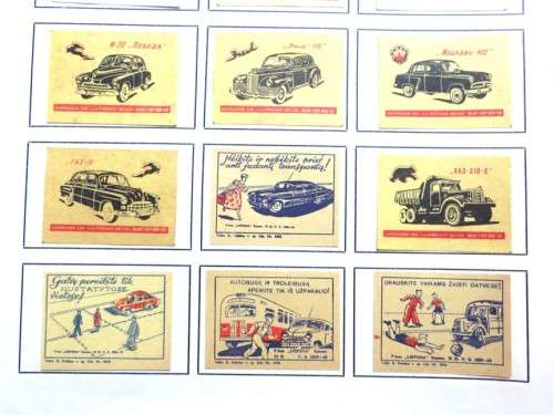 Russia Vintage Matchbox labels Collection - Let Frame as Pop Art/collectables circa.1950`s