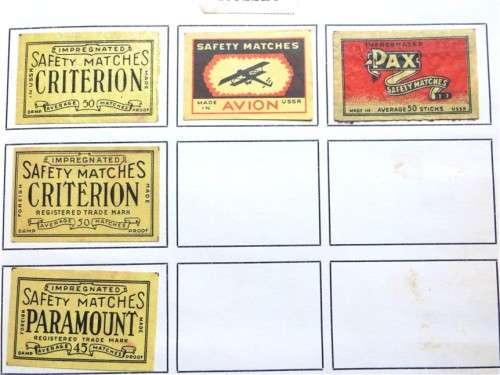 Russia Vintage Matchbox labels Collection - Let Frame as Pop Art/collectables circa.1950`s
