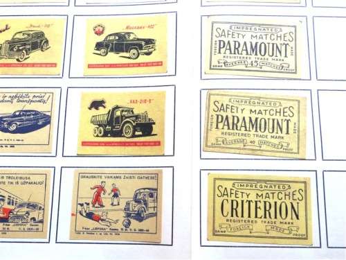 Russia Vintage Matchbox labels Collection - Let Frame as Pop Art/collectables circa.1950`s