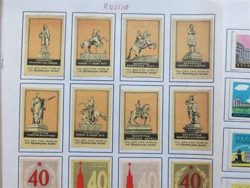 Russia Vintage Matchbox labels Collection - Let Frame as Pop Art/collectables circa.1950`s