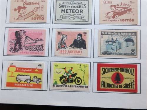 Hungary Vintage Matchbox labels Collection - Let Frame as Pop Art/collectables circa.1950`s