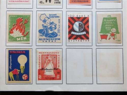 Hungary Vintage Matchbox labels Collection - Let Frame as Pop Art/collectables circa.1950`s