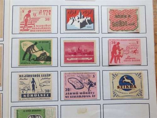 Hungary Vintage Matchbox labels Collection - Let Frame as Pop Art/collectables circa.1950`s