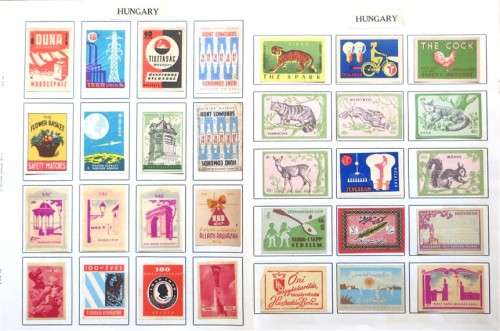 Hungary Vintage Matchbox labels Collection - Let Frame as Pop Art/collectables circa.1950`s