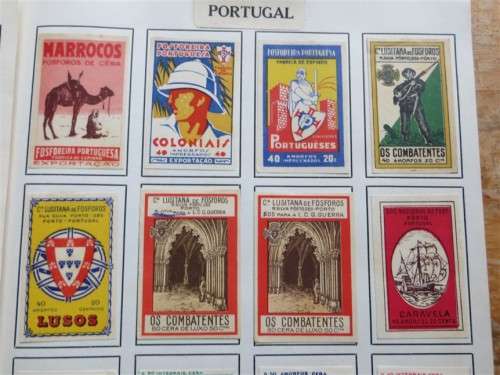 Portugal/Moz Vintage Matchbox labels Collection - Let Frame as Pop Art/collectables circa.1950`s
