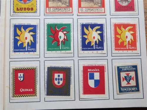 Portugal/Moz Vintage Matchbox labels Collection - Let Frame as Pop Art/collectables circa.1950`s