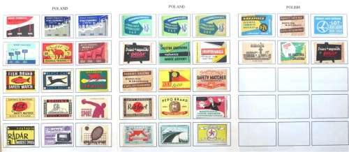 Poland Vintage Matchbox labels Collection - Let Frame as Pop Art/collectables circa.1950`s
