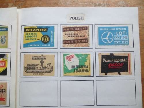 Poland Vintage Matchbox labels Collection - Let Frame as Pop Art/collectables circa.1950`s