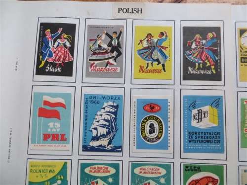 Poland Vintage Matchbox labels Collection - Let Frame as Pop Art/collectables circa.1950`s