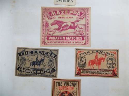 Sweden Vintage Matchbox labels Collection - Let Frame as Pop Art/collectables circa.1950`s