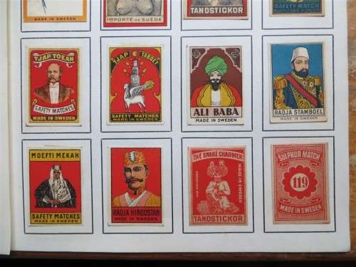Sweden Vintage Matchbox labels Collection - Let Frame as Pop Art/collectables circa.1950`s
