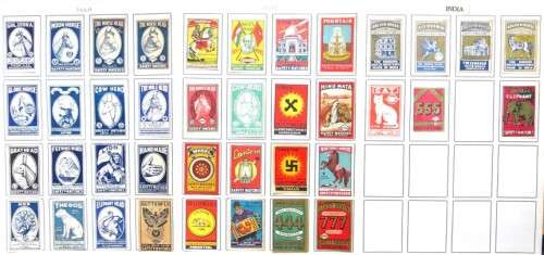 India Vintage Matchbox labels Collection - Let Frame as Pop Art/collectables circa.1950`s