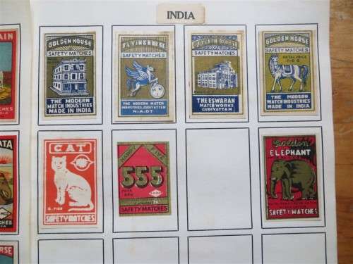 India Vintage Matchbox labels Collection - Let Frame as Pop Art/collectables circa.1950`s