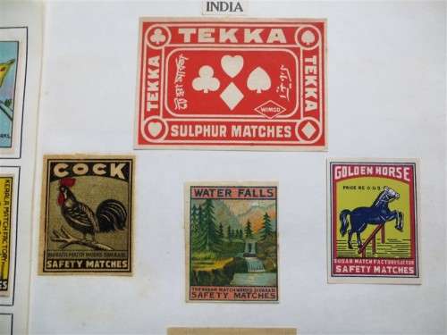 India Vintage Matchbox labels Collection - Let Frame as Pop Art/collectables circa.1950`s