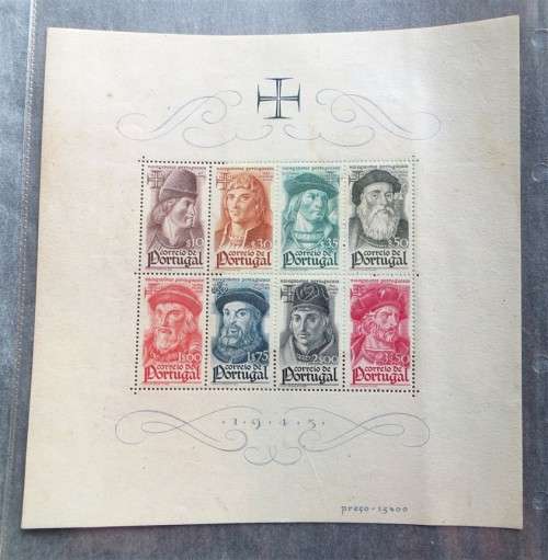 1945 Portugal Navigators Sheet Stamp Block $10-$50 Mint - R1500+ Value