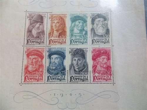 1945 Portugal Navigators Sheet Stamp Block $10-$50 Mint - R1500+ Value