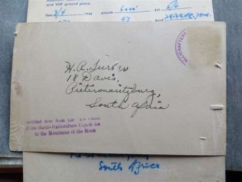 2 X 1948 Gatti Hallicrafters - Kilimanjaro - Transmission Cards from Base Camp
