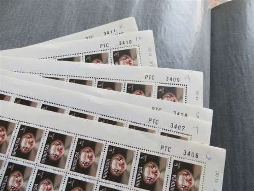 6 x Rhodesia Mardon Printers 1c Full Sheets - 1 Bid for All