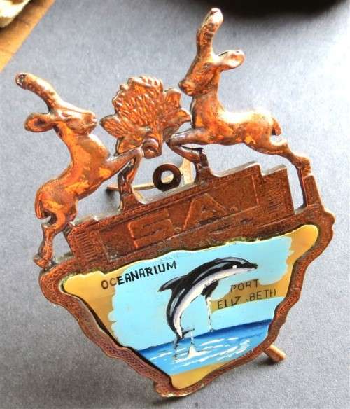 Vintage SA Tourism Copper Plaque - Port Elizabeth Oceanarium