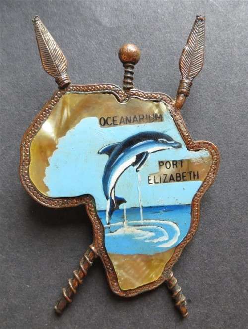 Vintage SA Tourism Copper Plaque - Port Elizabeth Oceanarium