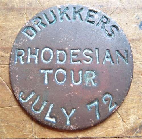 Drukkers July 1972 Rhodesian Tour Badge