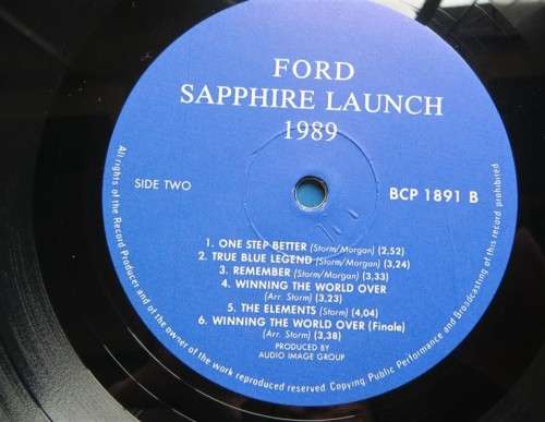 1989 Ford Sapphire Launch Vinyl LP record **Scarce**