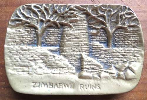 Made in Rhodesia - Zimbabwe Ruins Bronze Dish - Heavy for Size