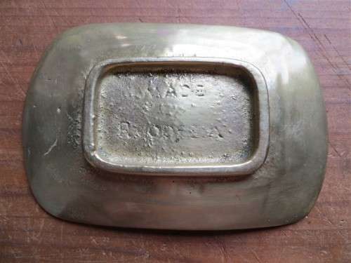 Made in Rhodesia - Zimbabwe Ruins Bronze Dish - Heavy for Size