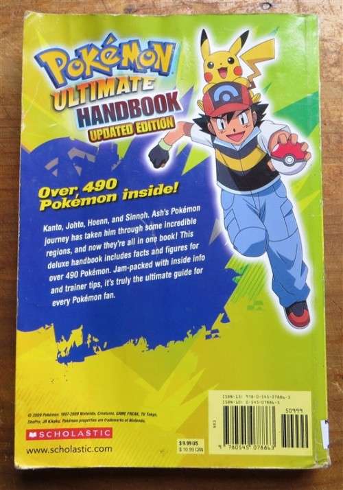 Pokemon Updated Ultimate Handbook - well used Copy