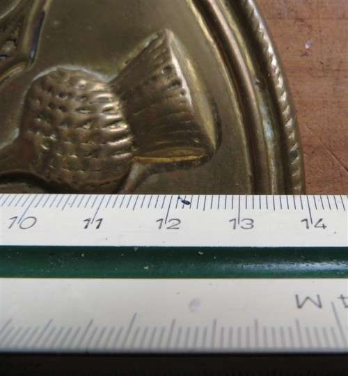 ELPEC England Round Brass Thistle Plaque