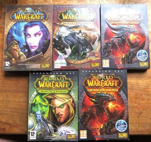 5 x Warcraft PC Games + Covers