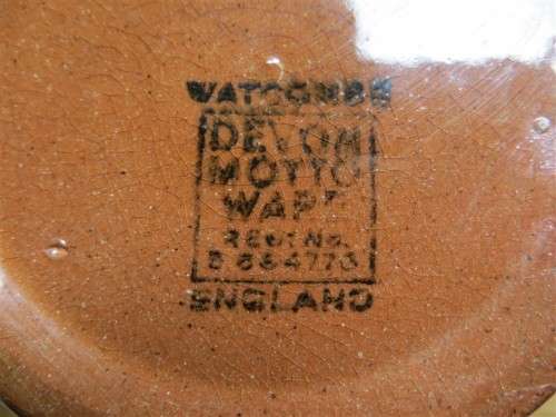 Vintage Watcombe Motto Milk Jug - Time Tide Wait No Man Devon England