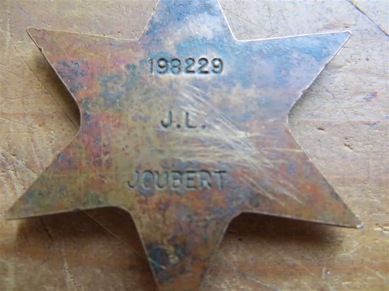 The Africa Star Medal #198229 J.L Joubert