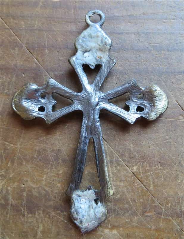 Large Vintage 78mm Costume jewellery Cross Pendant - see pics
