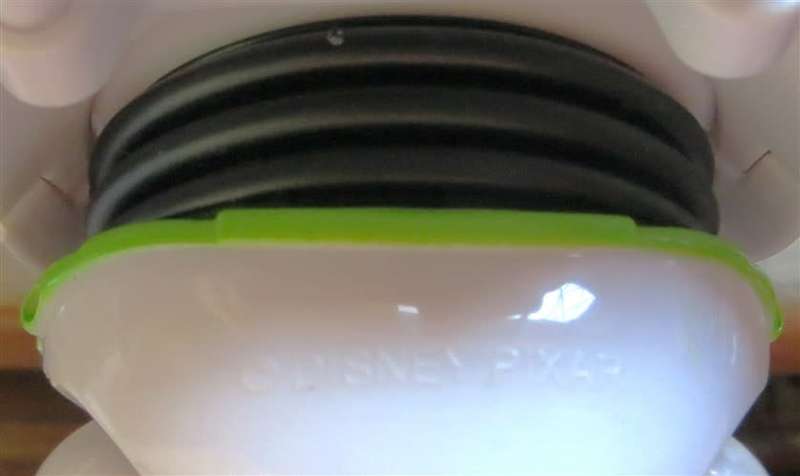 Large Disney Pixar Buzz Lightyear toy on stand