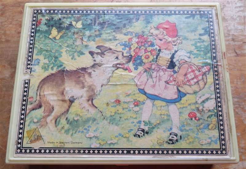 Vintage 1950`s 5 picture block cube puzzle - Made in West Germany