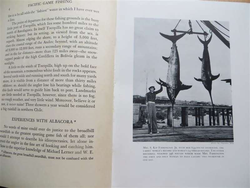 1942 Pacific Game Fishing - S.Kip Farrington Jr - America 1st Edition