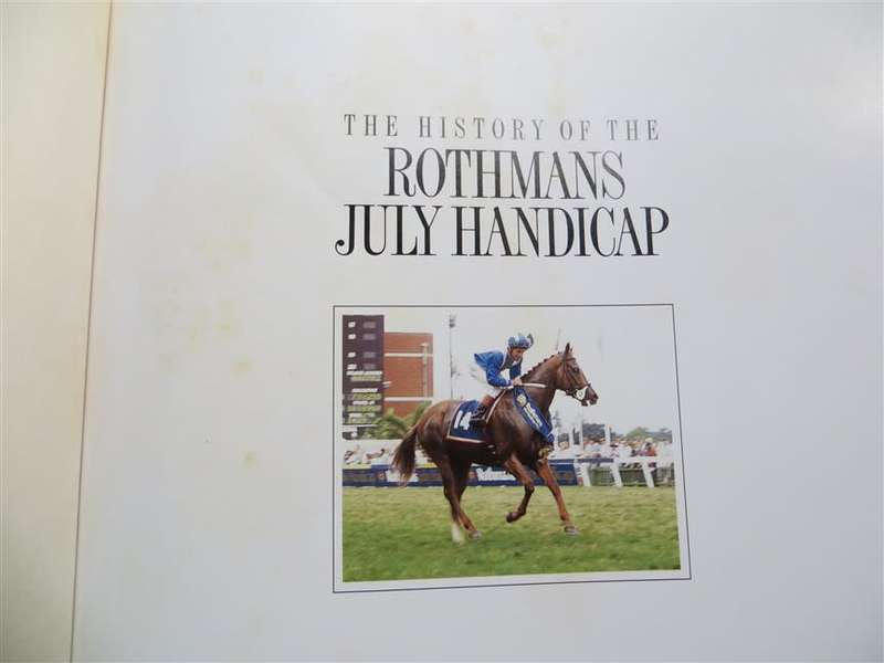 The History of the Rothmans July Handicap Harcover Book