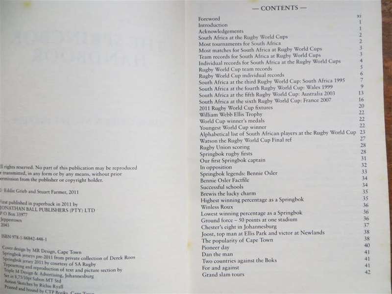 2011 Springbok Handbook - Eddie Grieb & Stuart Farmer
