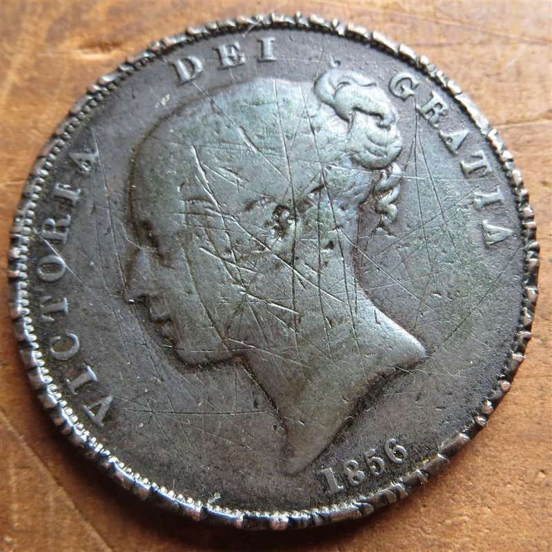 1856 GB Penny - Scarce - Scratched