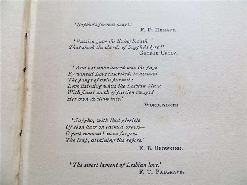 SAPPHO: 1914 - The Queen of Song -Arranged by J R Tutin Illustrated  E H R Collings